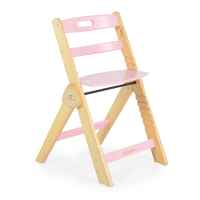 Дървено столче за хранене Cangaroo Caramel, розово-sOA1T.jpeg