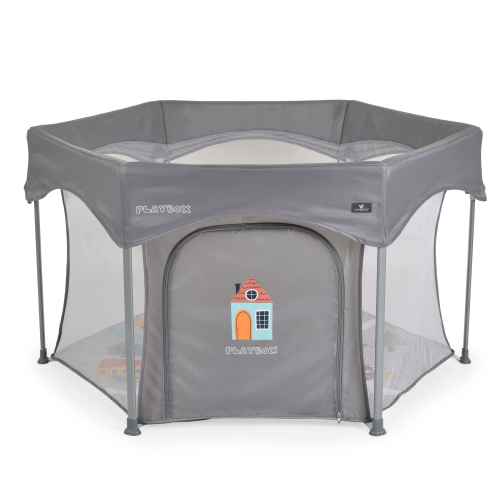 Бебешка кошара Cangaroo Playbox, сив