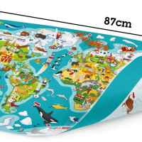 Пъзел и игра 2 в 1 Hape, Световна обиколка, 105 части-sWT4j.jpeg