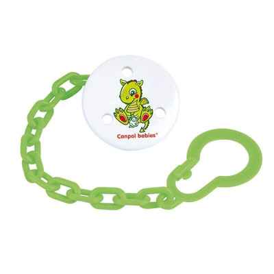 Клипс за залъгалка със синджир Canpol FairyTales, зелен