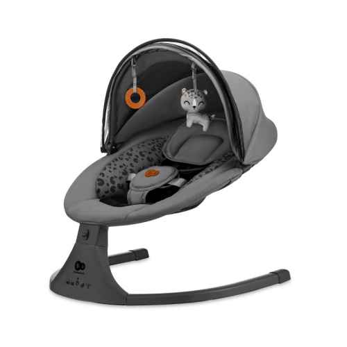 Бебешка люлка-шезлонг Kinderkraft Lumi 2, dark grey