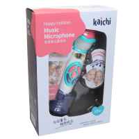 Записващ микрофон Kaichi, с музика и светлина син-scCoy.jpeg