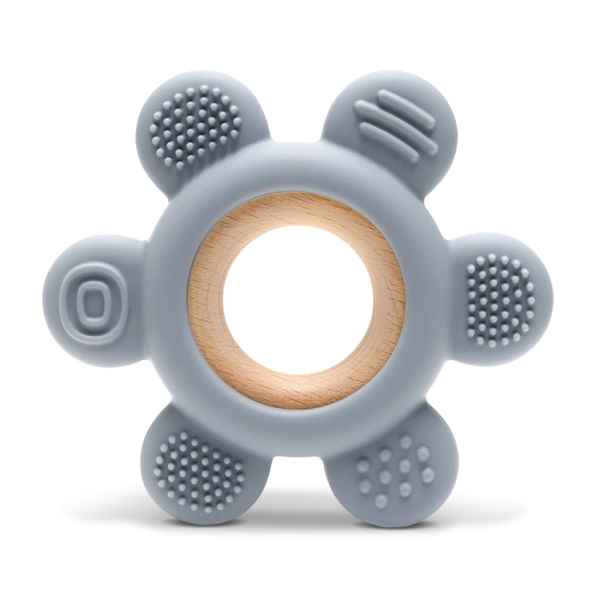 Силиконова гризалка с бук Lorelli ЦВЕТЕ, GREY-su6iD.jpeg