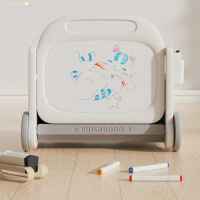 Детски подвижен органайзер с дъска за рисуване Feelkids, Кафява кола-suO14.jpeg