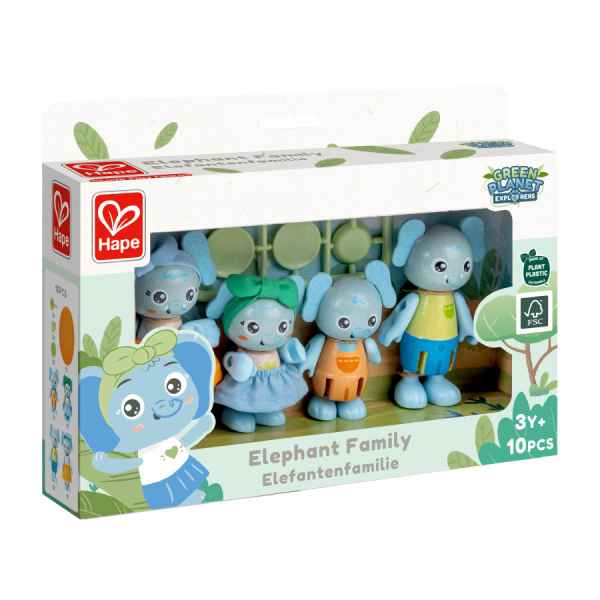 Комплект дървени фигури Hape, Семейство слончета, 10 части-tEvbC.jpeg