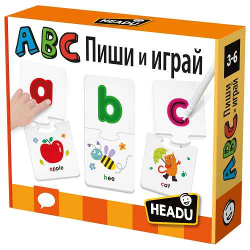 Образователен пъзел Headu, ABC пиши и играй