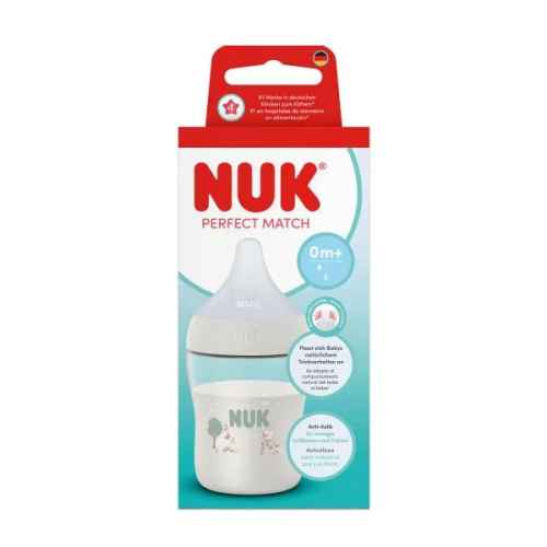 Шише РР Nuk Perfect Match 150мл. със силиконов биберон за хранене S, 0+мес., Овца