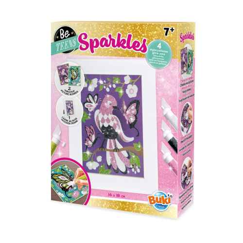 Творчески комплект Buki France, Направи си сам диамантен гоблен, Птица и пеперуда