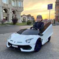 Акумулаторна кола JJ Lamborghini Aventador SVJ 24V, с дрифт функция, двуместна бял металик-tpUo1.jpeg