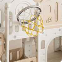 Детски приключенски център 11в1 с пързалка, катерушка, люлка и баскет кош Feelkids, кафяв-u7gHy.jpeg