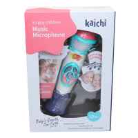 Записващ микрофон Kaichi, с музика и светлина син-uNqW6.jpeg