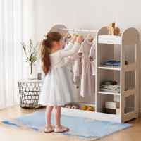 Детска стойка за дрехи с огледало Ginger Home, бяла-uPKeg.jpeg