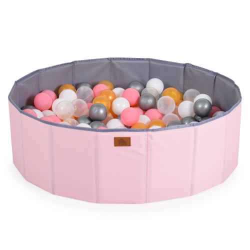 Сгъваем басейн Moni Toys Melo, с 90 бр. топки розов