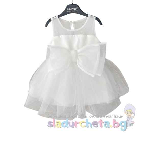 Детска рокля Контраст, бяла с панделка-umQcj.jpeg