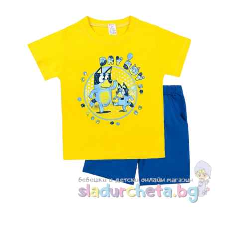 Комплект от 2 части Светли - тениска и къс панталон