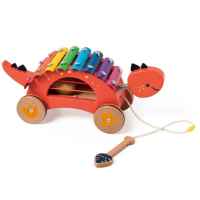 Дървен ксилофон Classic World за дърпане, Динозавър-v3g0o.jpeg