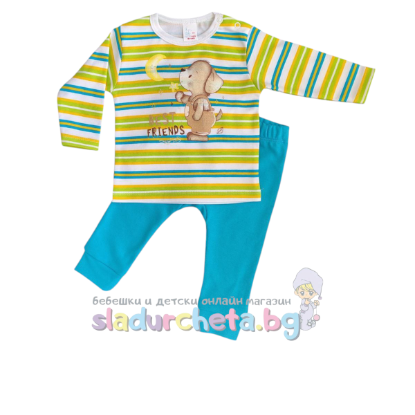 Комплект от 2 части Светли - блуза и панталон, син-v7LSQ.png