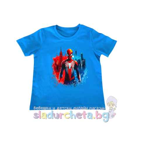 Детска тениска Светли, синя