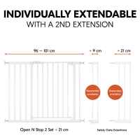 Предпазна преграда за бебе Hauck Open N Stop 2 + удължител 21 см, White-vGIsQ.jpeg