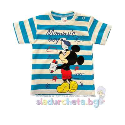 Бебешка тениска Светли, Мики Маус