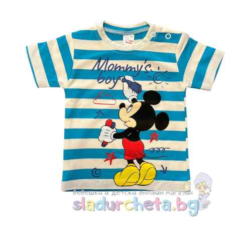 Бебешка тениска Светли, Мики Маус