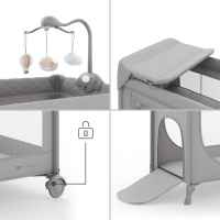 Бебешка сгъваема кошара KinderKraft LEODY UP, с аксесоари, Grey-va5qU.jpeg