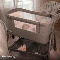 Бебешка мини кошара с падаща преграда 2в1 Lorelli Layla, Black/ wooden effect-vp7fF.jpeg