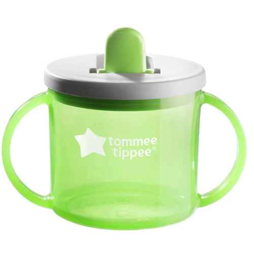 Чаша с твърд накрайник Tommee Tippee FIRST CUP 4 м+, зелена