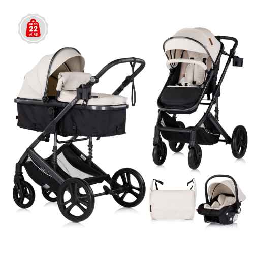 Комбинирана бебешка количка 2в1 Chipolino Аморе, бишкота