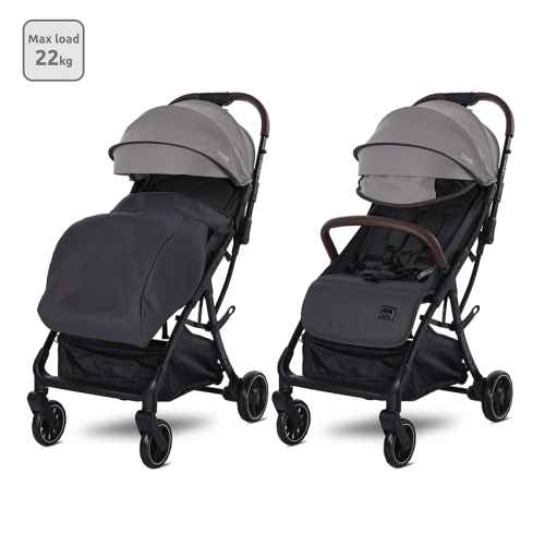 Лятна бебешка количка Lorelli MINORI с Автоматично сгъване, Grey Jasper