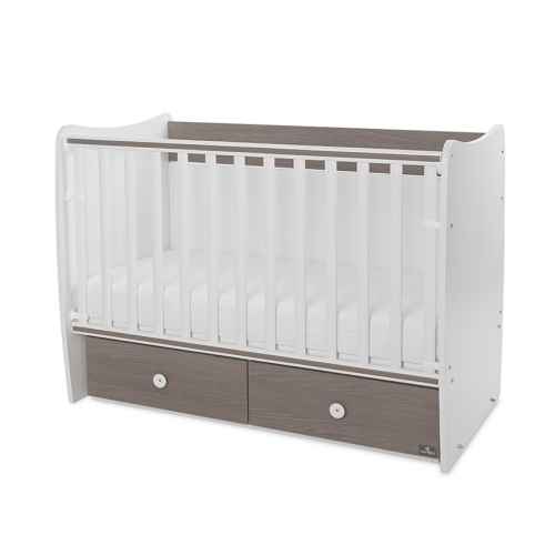 Бебешко легло Lorelli Matrix New 60/120, Бяло/Кафе - 2BOX