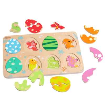 Дървен пъзел с динозаври Classic World, 25 части