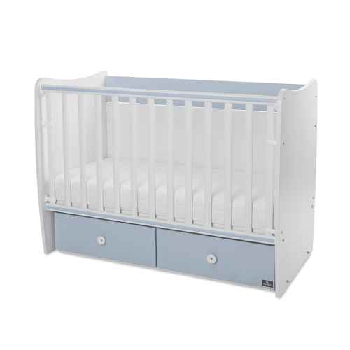Бебешко легло Lorelli Matrix New 60/120, Бяло/Baby Blue - 2BOX