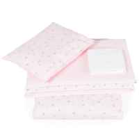 Бебешки спален комплект 6 части Hugzzz Nook 120/60 см, Pink stars-x3PtL.jpeg
