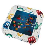 Комплект детска двустранна маса с 2 стола за редене на конструктори тип LEGO GINGER, GHOSTS-x7HuP.jpg