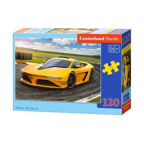 Пъзел Castorland, Жълта спортна кола 120 части