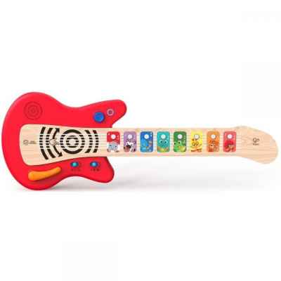 Дървена сензорна китара Hape, Червена