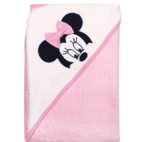 Хавлия с качулка Sunny Kids, Мини Маус в бяло/розово-xPHI1.png