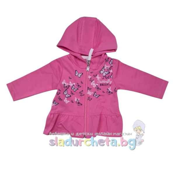 Бебешки суитшърт Sunny Kids, циклама-xROgn.jpeg