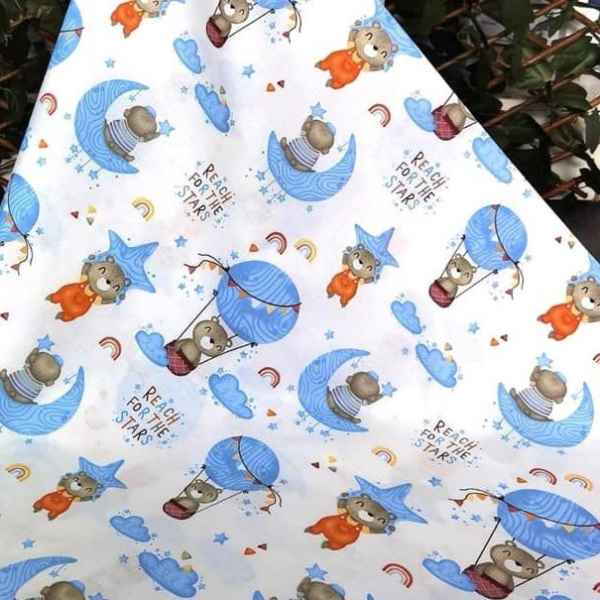 10бр. Детски спален комплект, Мече с балон, синьо-xTJIP.jpeg