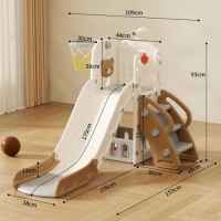 Детска пързалка с телескоп и баскетболен кош Feelkids, Сиво мече-xkdVO.jpeg