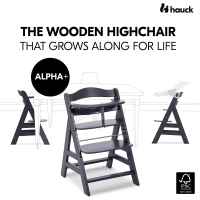 Дървено столче за хранене Hauck Alpha+, Dark Grey-yJj3X.jpeg