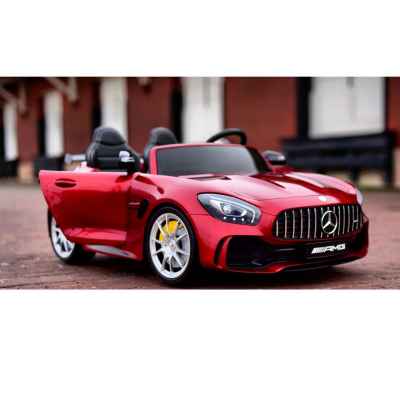 Акумулаторен джип JJ Mercedes GT R 4X4 Licensed, двуместен червен металик