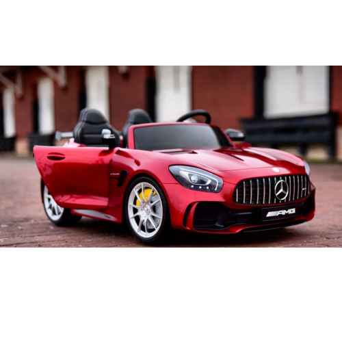 Акумулаторен джип JJ Mercedes GT R 4X4 Licensed, двуместен червен металик
