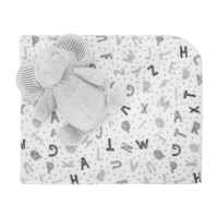 Одеяло с играчка Lorelli Nappy 90х75 см, Бяло със сиво слонче-yOhPT.jpeg