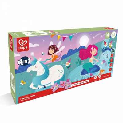 Пъзел Hape, Приказна страна 4 в 1, 9/12/16/20 части