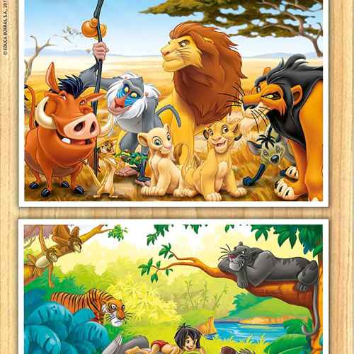 Пъзел Educa, Животинско приятелство, 2х50 части