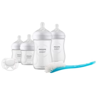 Комплект за новородено Philips AVENT с 4 шишета за хранене Natural Response, 0м+, 1м+, с биберони без протичане, залъгалка Ultra Soft и четка за почистване-ydBVL.png