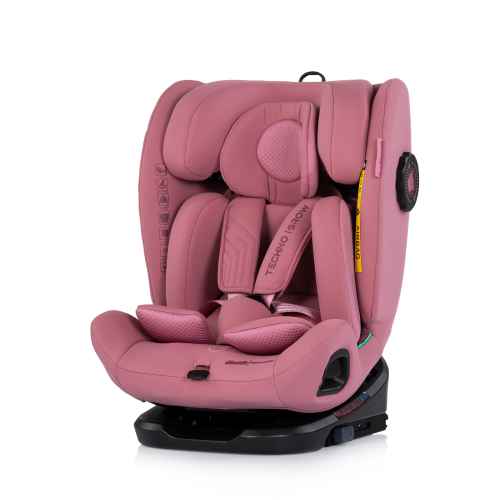 Столче за кола Chipolino Techno iGROW I-size 40-150 см 360, розово