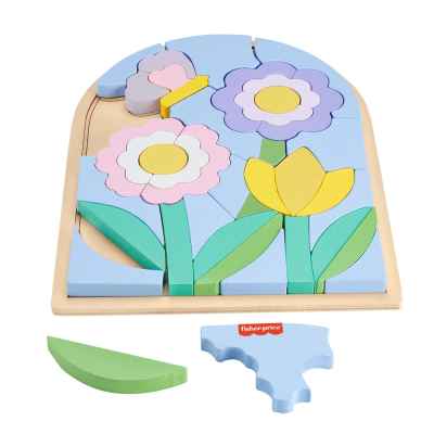 Дървени играчки Fisher Price, пъзел с цветя